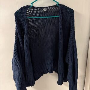 Aerie Deep Blue Knit Cardigan